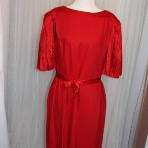 Vintage 1980s Abby Kent Red Dress